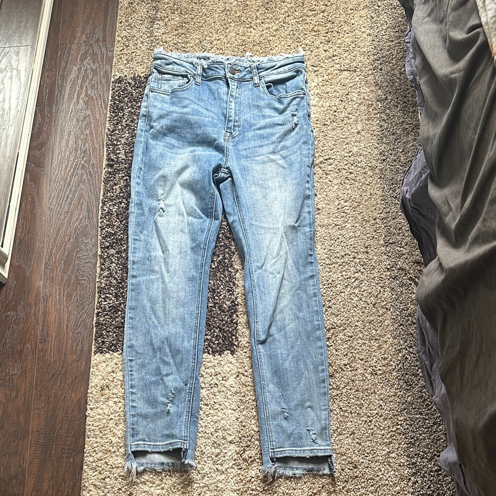 Trendy Light Blue Skinny Jeans